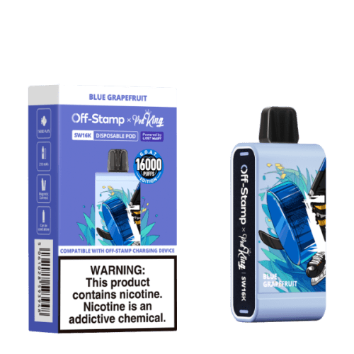 Best Deal Off-Stamp x Pod King SW16000 Disposable Vape 17mL - Blue Grapefruit