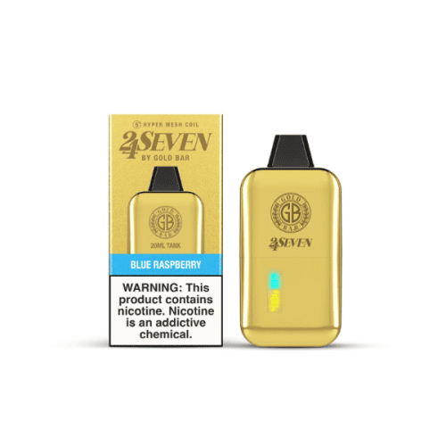 Gold Bar 24Seven 24000 Puff Disposable Vape 20mL - Blue Raspberry