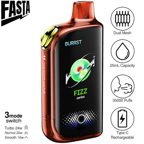 Best Deal Fasta Burrst 35,000 Puffs Disposable Vape 25mL 5 Pack - Fcuking FAB